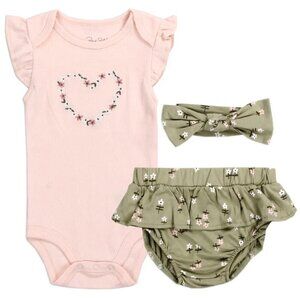 RENE ROFE Girls Newborn 3-Piece Set pink R113G201